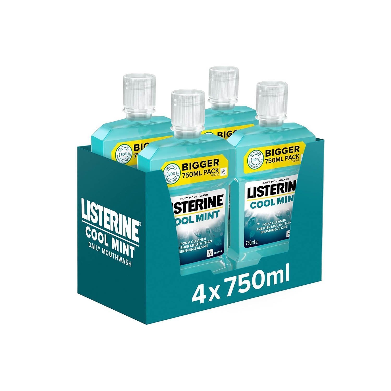 Listerine Cool Mint Mouthwash Pack of 4 (4 x 750ml)