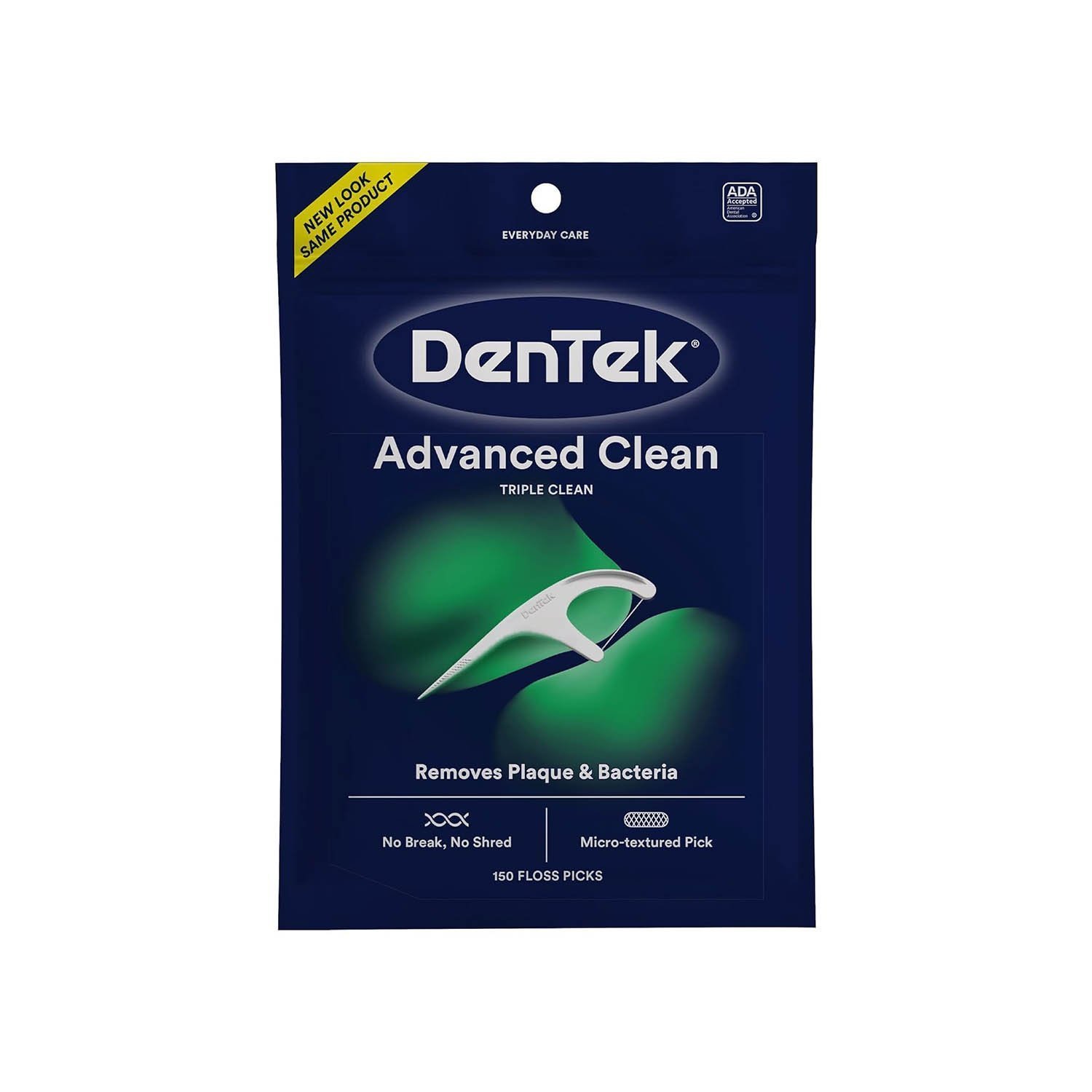 DenTek Triple Clean Mint Flavoured and Fluoride coated, 150 Pack