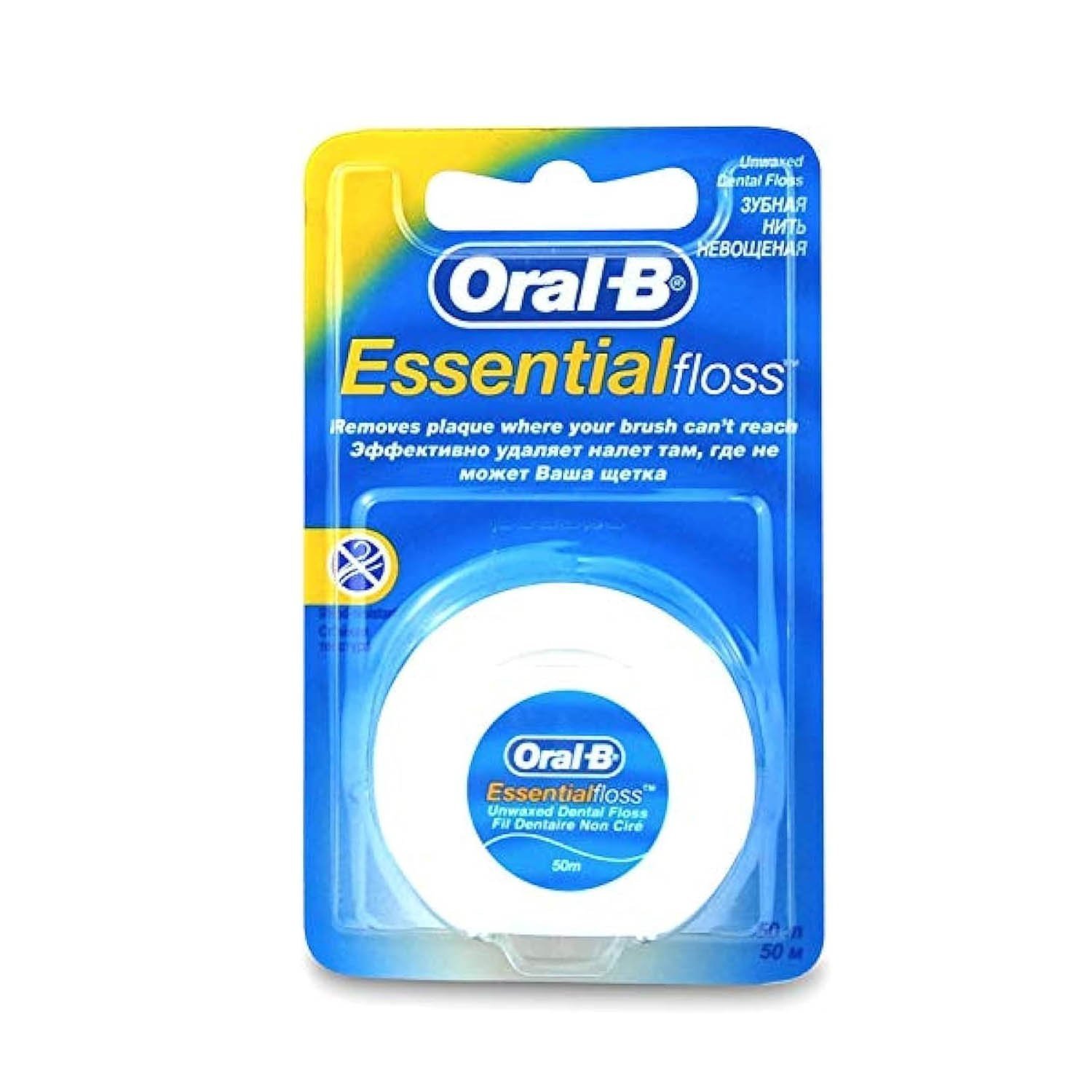 Oral B Essential Floss Unwaxed 50m x 6 Packets