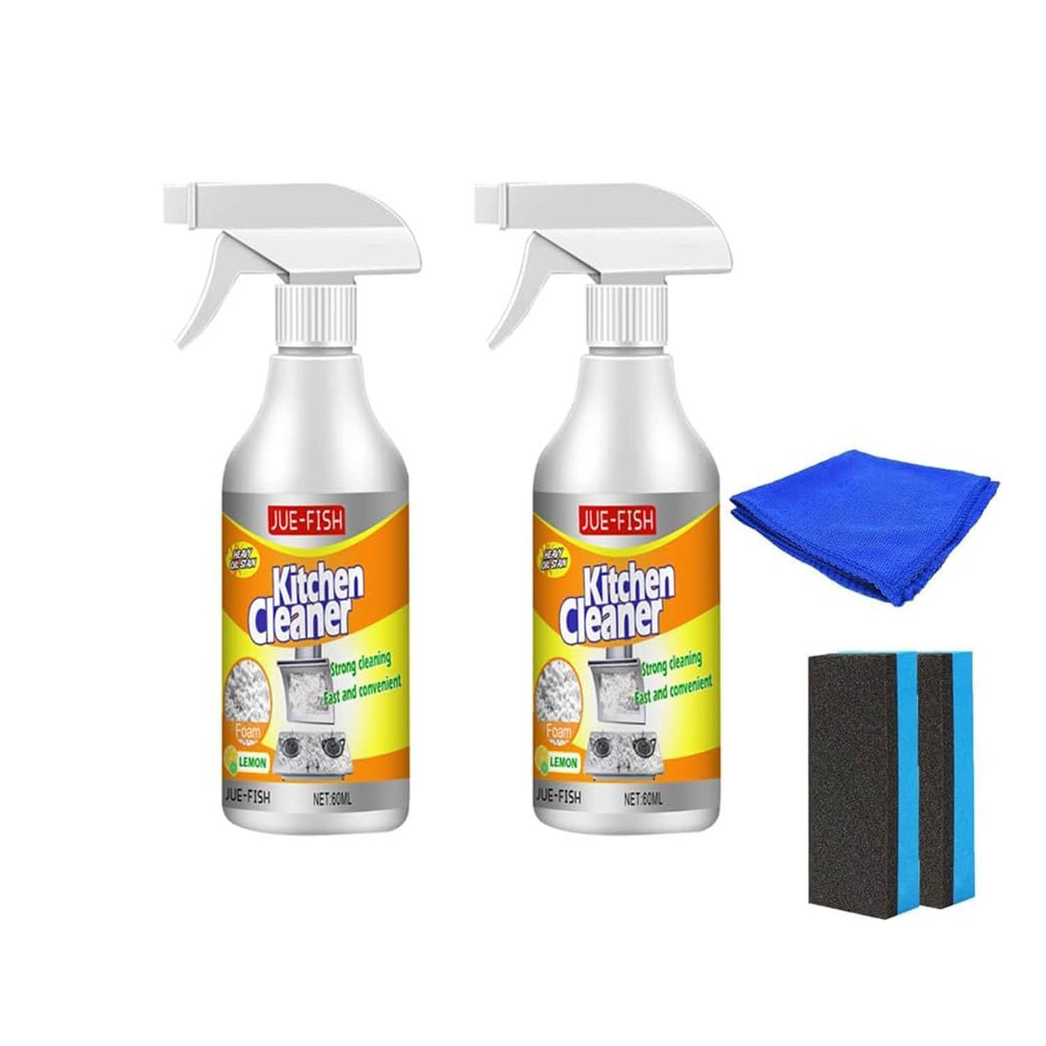 Shinepro Kitchen Cleaner, Heavy-Duty Kitchen Foaming Degreaser & Cleaner, Multi-Purpose Cleaner Spray (2 Set)