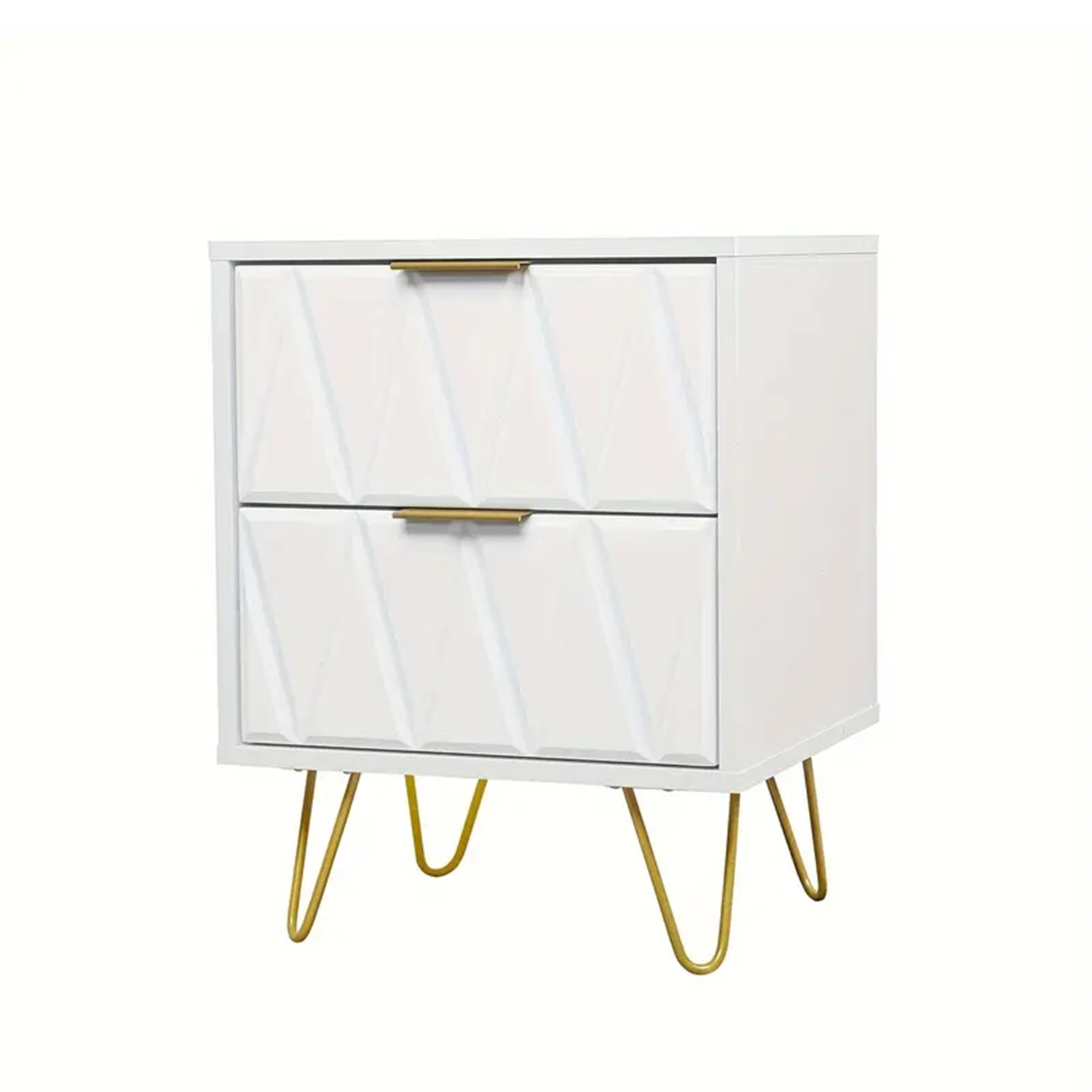Modern White Bedside Table, Suitable For Enhancing The Beauty Of The Living Room Or Bedroom