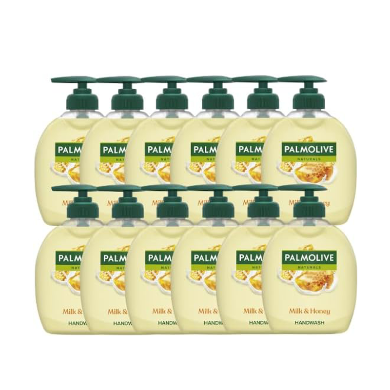 Palmolive Naturals Milk & Honey Liquid Hand Soap 12x300ml multipack