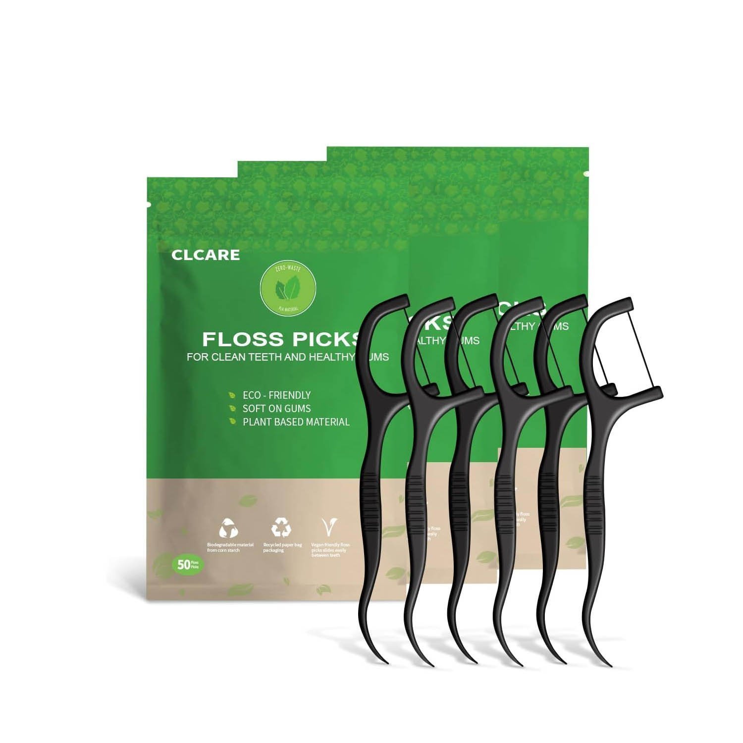 Biodegradable Dental Floss Picks, Eco-Friendly Floss Stick (100PCS)