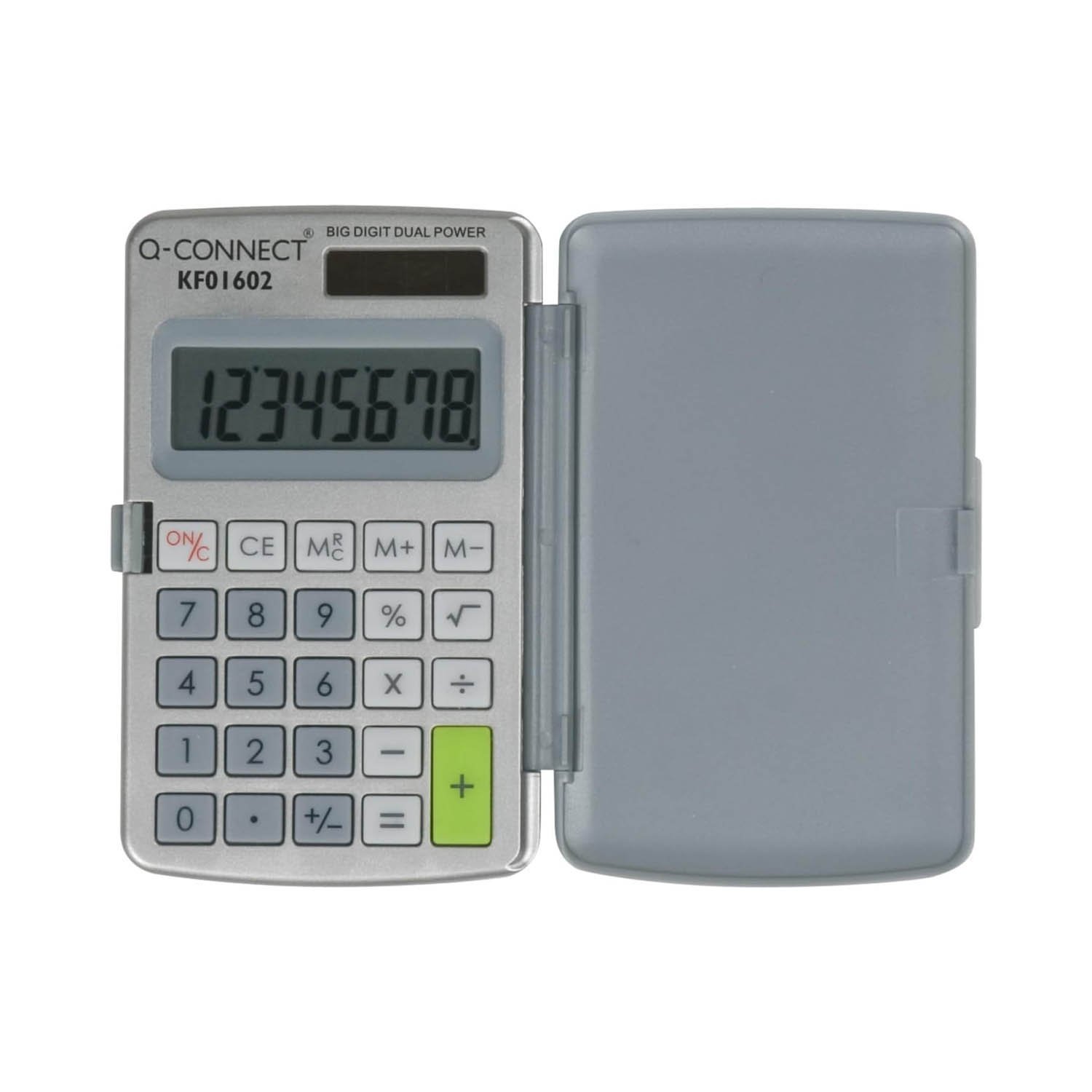 Q-Connect 8-Digit Pocket Calculator Extra Large Display 99 x 58 x 6 mm KF01602