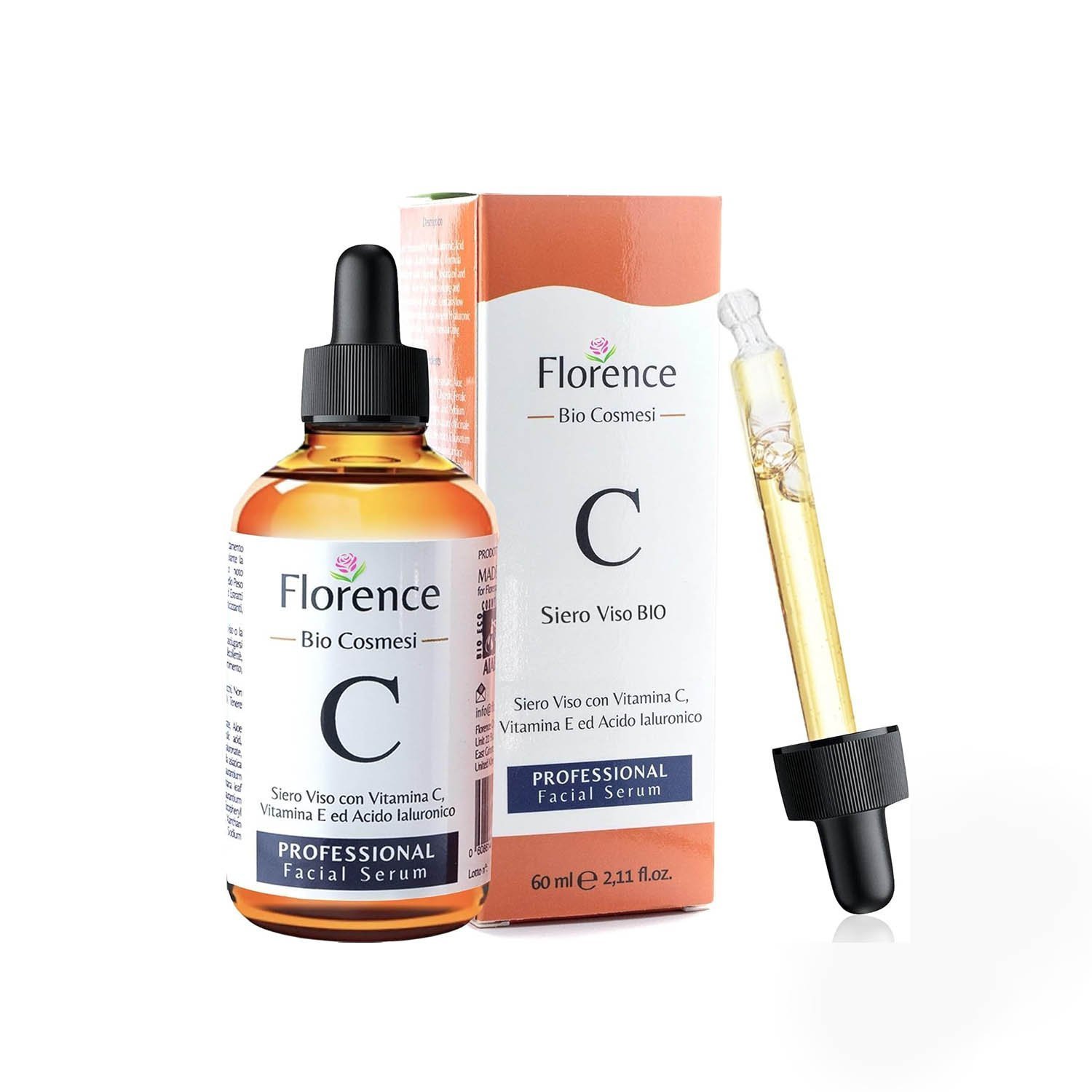 ig 2.11oz. Organic Vitamin C Serum for Face with Hyaluronic Acid & Niacinamide - Brightening Women and Men Skin Care