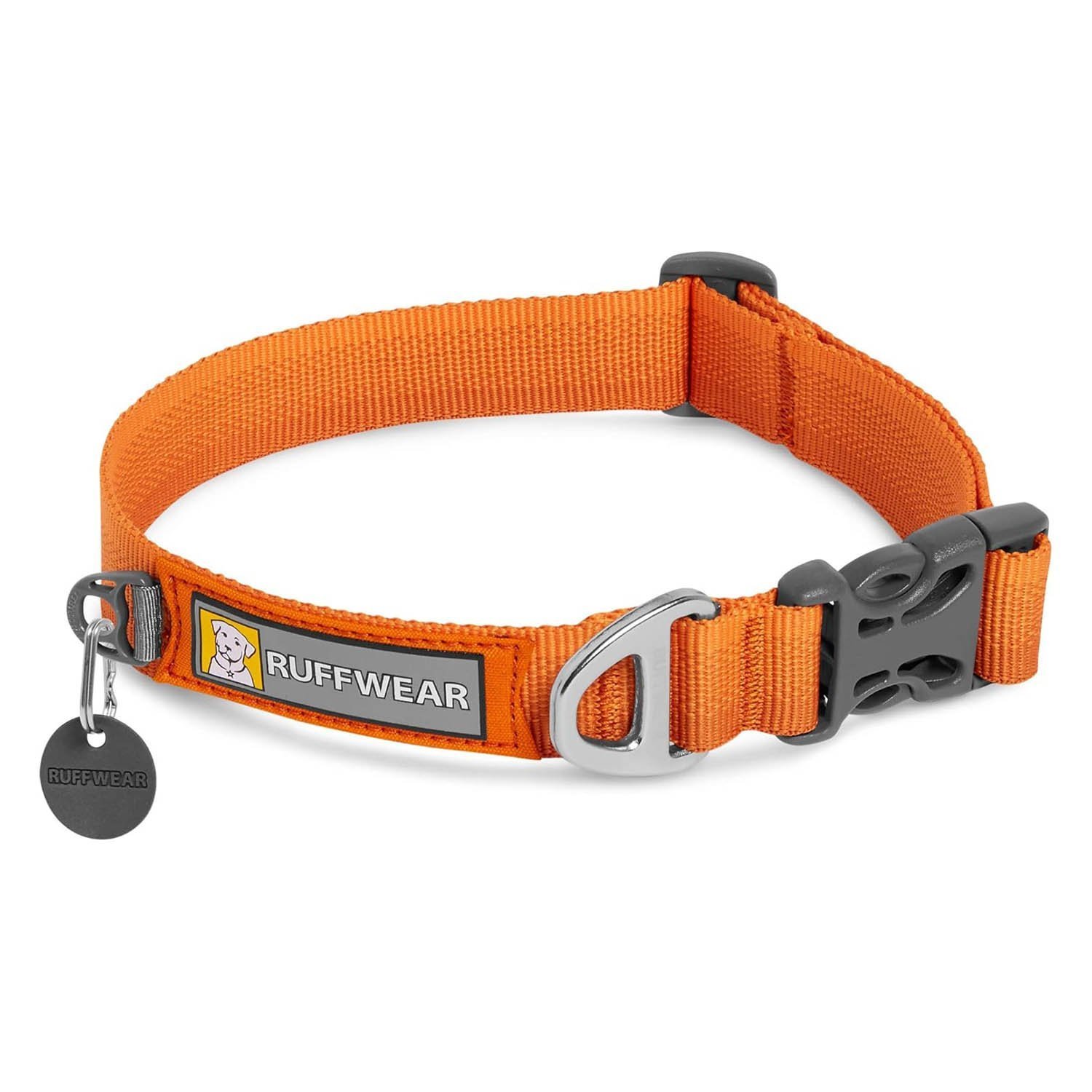 RUFFWEAR Front Range Dog Collar, Aluminium Lead Attachment Ring & Side-Release Buckle, (Small, 28-36 cm)