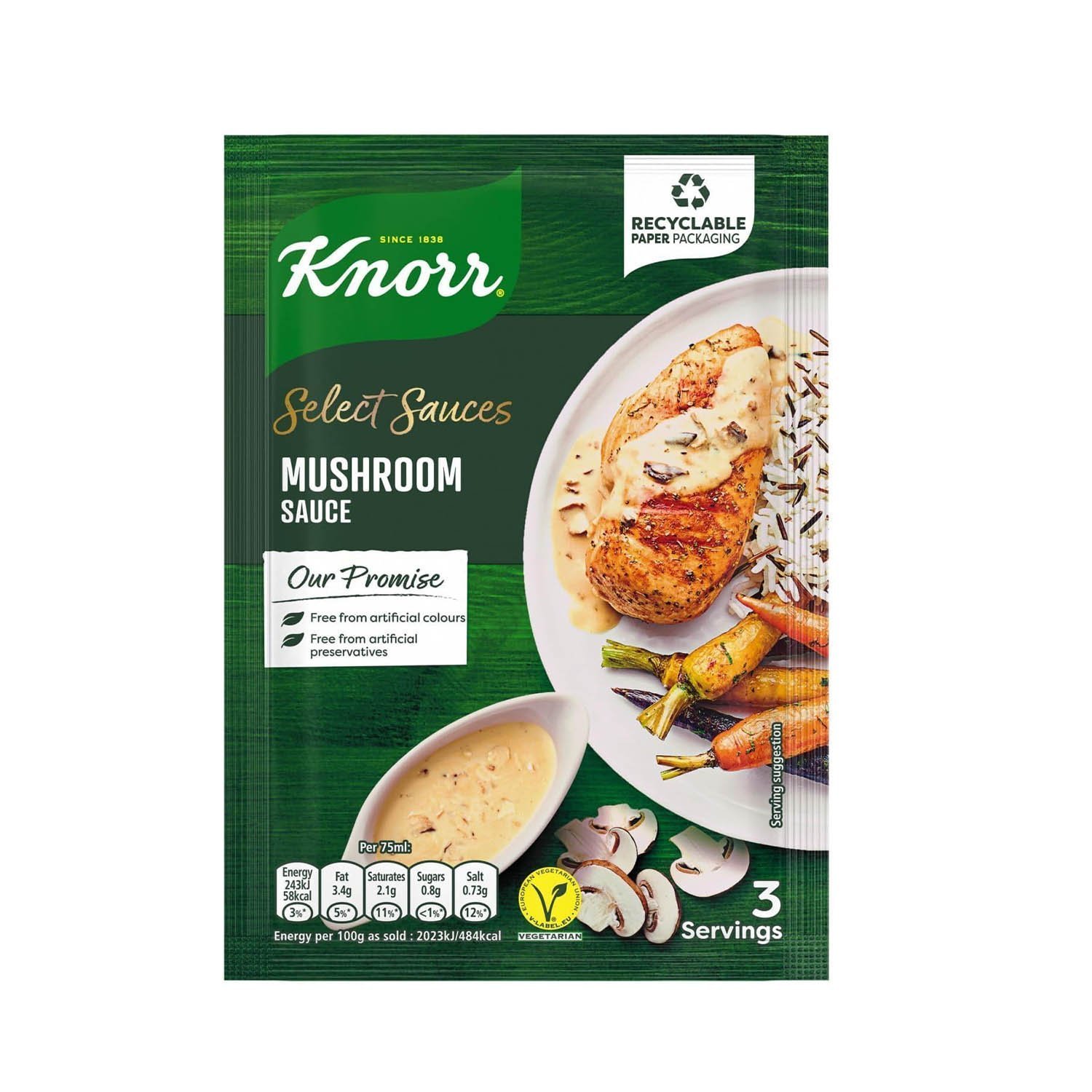 Knorr Mushroom Sauce Mix 40g Each