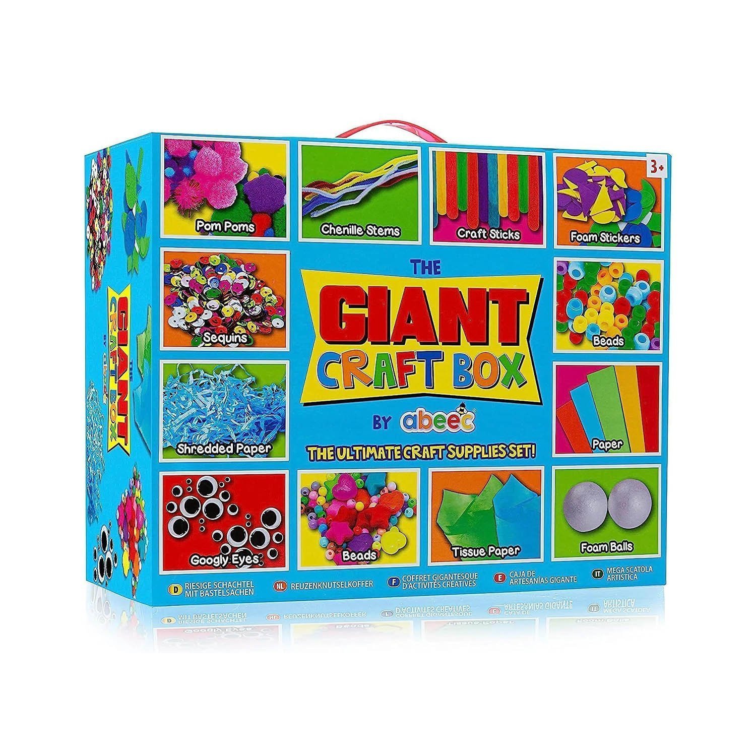 abeec Giant Craft Kit for Kids | Arts and Crafts Supplies Kit | Comprehensive Craft Box for Ages 5 and Over,