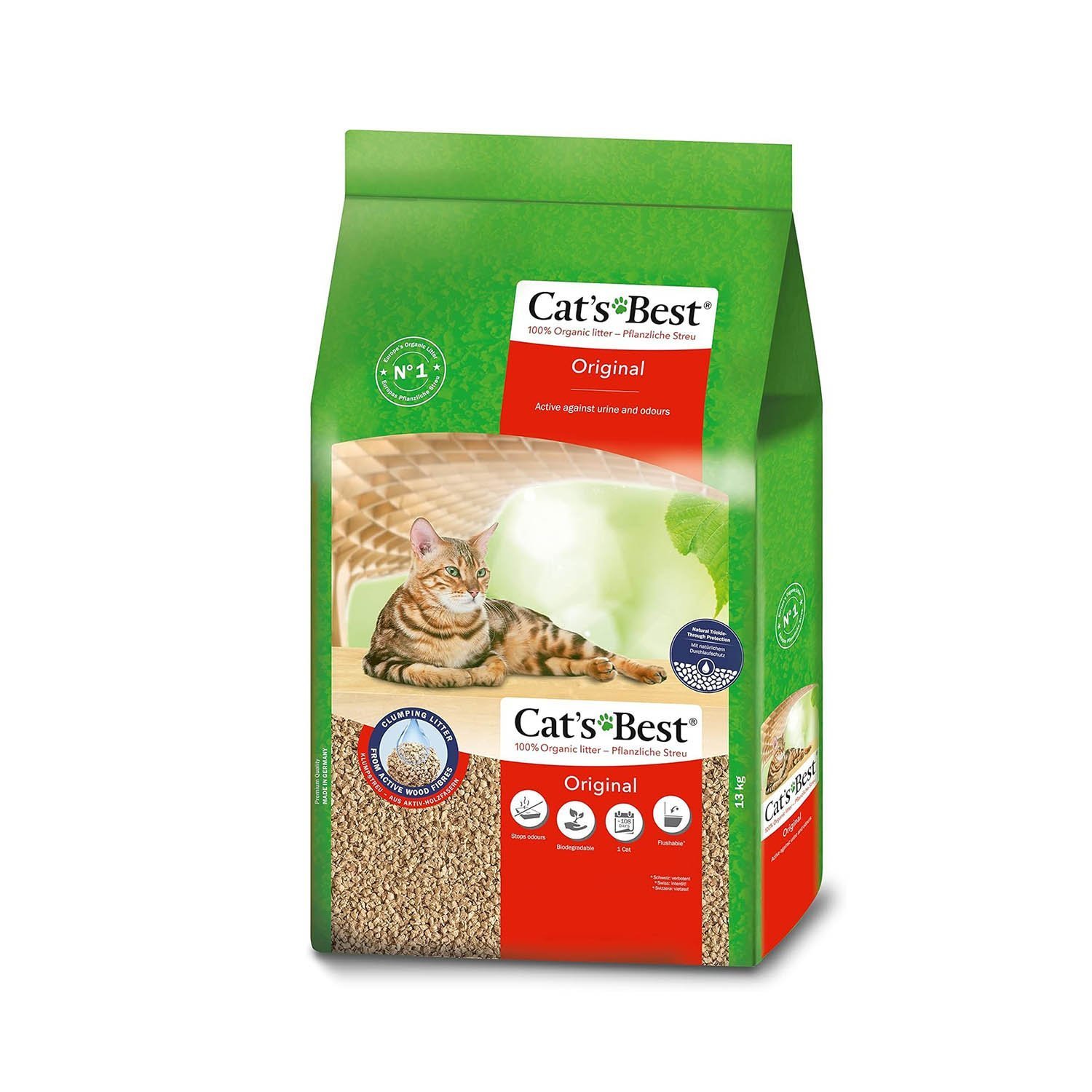 Ajm Pet - Cats Best Original Clumping Litter - 13kg
